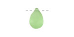 Peridot Beach-Style Glass Teardrop Focal 14x10mm