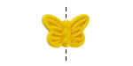 Yellow Porcelain Butterfly 12x18mm