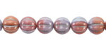 Czech Glass Lupine w/ Silver Melon Round 8mm