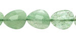 Green Strawberry Quartz Microfaceted Puff Pear 13x16mm