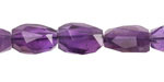 Amethyst Microfaceted Long Nugget 9x14mm