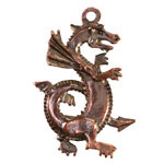 Mykonos Antique Copper (plated) Large Dragon Focal 28x45mm