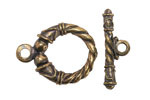 Mykonos Antique Brass (plated) Ornate Roped Toggle Clasp 28x21mm, 25mm Bar