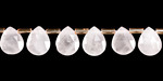 Rock Crystal Quartz Microfaceted Teardrop 8x10mm