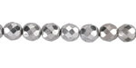 Czech Glass Antique Silver Fire Polished Round 8mm
