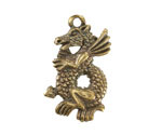 Mykonos Antique Brass (plated) Scaled Dragon Focal 19x33mm