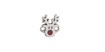 Antique Silver (plated) Enamel Rudolph the Reindeer Link 10x11.5mm