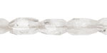 Rock Crystal Quartz Microfaceted Long Nugget 9x14mm