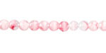 Czech Glass Crystal/Pink Round 6mm