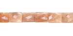 Peach Moonstone (A) Microfaceted Rectangle 10x8mm