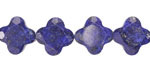 Lapis (Dyed) Faceted Quatrefoil 13mm