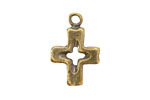 Mykonos Antique Brass (plated) Medium Simple Cross 16x25mm