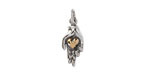 Nina Designs Sterling Silver Hand Holding Bronze Heart Charm 7x20mm