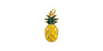 18k Gold (plated) Enamel Pineapple Focal 7.5x15mm