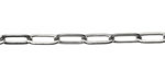 Stainless Steel Flat Paperclip Chain, 11x4mm links, 5' Package