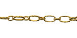 Waterproof 18K Gold PVD Plated Stainless Steel 1:1 Textured Cable Chain, 5' Package