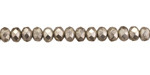 Czech Glass Antique Silver Fire Polished Rondelle 3x5mm