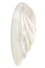 Mother of Pearl Carved Wing Focal 27.5x69mm