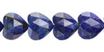 Lapis (dyed) Microfaceted Heart 13-14mm