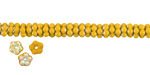 Czech Glass Mustard Seed AB Daisy Spacer 2x5mm