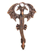 Mykonos Antique Copper (plated) Soaring Dragon Focal 35x55mm
