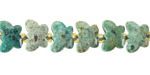 Peruvian Turquoise Microfaceted Butterfly 8x10mm