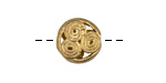 African Brass Wrapped Circles Coin 12-14x13-15mm