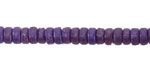 Czech Glass Textured Amethyst w/ Purple Wash Heishi 3x6mm
