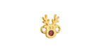 24K Gold (plated) Enamel Rudolph the Reindeer Link 10x11.5mm