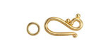Satin Hamilton Gold (plated) Dewdrop Hook & Eye Clasp 20x13mm, 7mm Ring