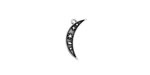 Antique Silver (plated) Celestial Crescent Moon Focal 7x25mm