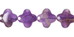 Amethyst Faceted Quatrefoil 13mm