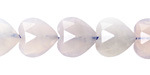 Blue Rose Quartz Faceted Heart 14mm