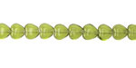 Czech Glass Olivine Small Heart 6mm