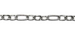 Stainless Steel 1:3 Textured Cable Chain, 5' Package