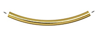 Gold (plated) Shallow Curve Noodle Bead 60x11mm