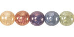 Czech Glass Luster Mix Crackle Round Druk 10mm