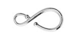 TierraCast White Bronze (plated) Large Classic Hook Clasp 32x16mm