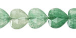 Green Strawberry Quartz Microfaceted Heart 13-14mm