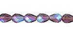 Czech Glass Amethyst AB Faceted Teardrop 9x7mm