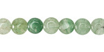 Blue Green Quartz Puff Coin 8mm