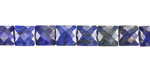 Lapis (A, dyed) Microfaceted Square 8mm
