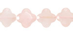 Rose Quartz Faceted Quatrefoil 13mm