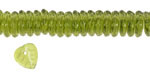 Czech Glass Peridot Heart Shaped Leaf Drop 9mm