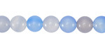 Aqua Blue Multi Agate Round 8mm