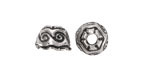 Mykonos Antique Silver (plated) Swirly Bead Cap 11mm