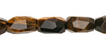 Tiger Eye Microfaceted Long Nugget 9x14mm