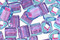 TOHO Aqua (with Bubble Gum Pink Lining) Cube 4mm Seed Bead